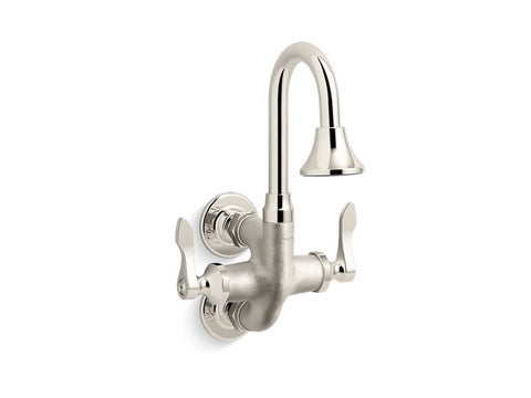 Kohler 730T70-4AR-SR Triton Bowe Cannock full-flow service sink faucet with 3-11/16" gooseneck spout and lever handles