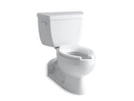 Kohler 3652-T-0 Barrington(TM) two-piece elongated 1.0 gpf toilet with Pressure Lite flushing technology, left-hand trip lever and toilet tank locks