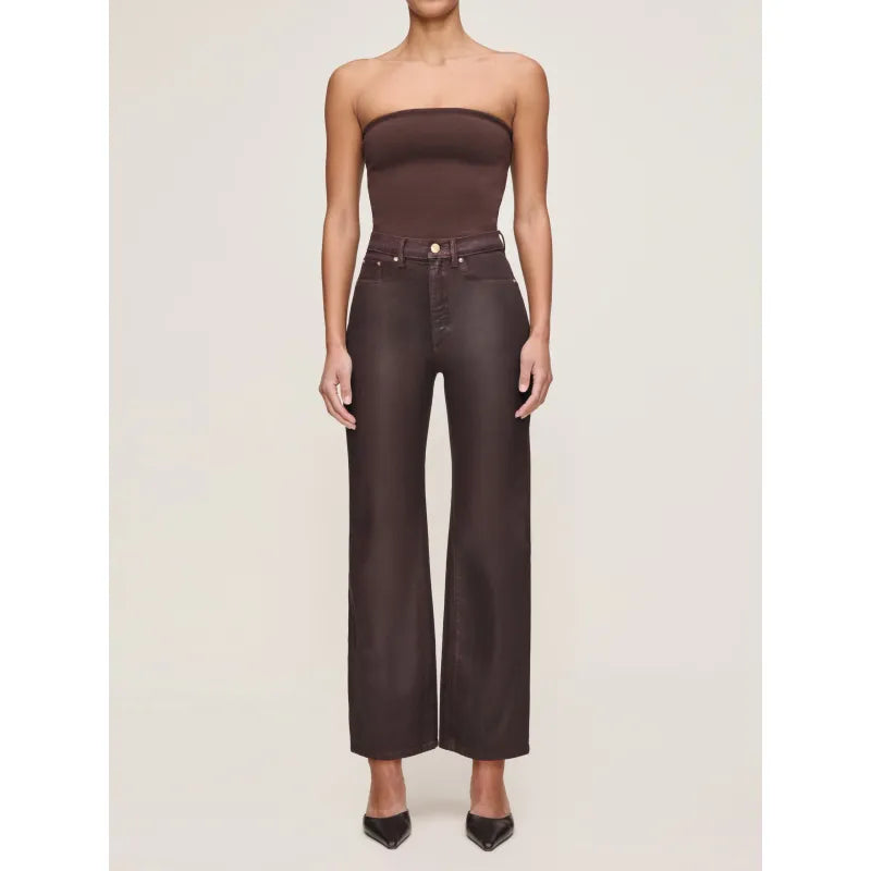 Karmine Coated HIgh Rise Wide Leg