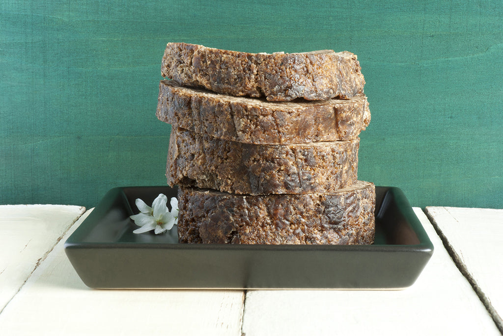 Raw African black soap