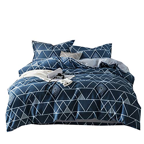 Mkxi Geometric Duvet Cover Set King Triangle And Diamond Print