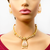 High Quality Gold Plated Baby Pink Kundan Set - PAAIE