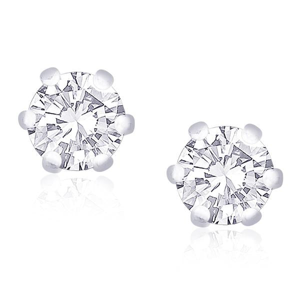 Solitaire 925 Sterling Silver Studs - Free with a purchase of $50 (Cod ...