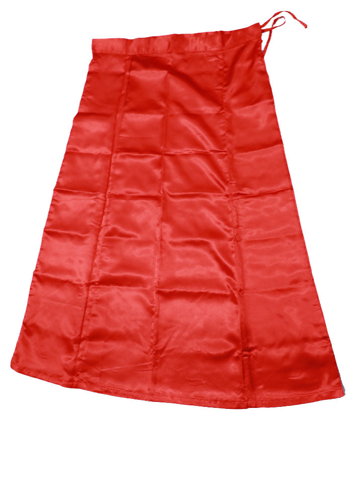 Free Size Readymade Petticoats in Red Color (Satin) – PAAIE