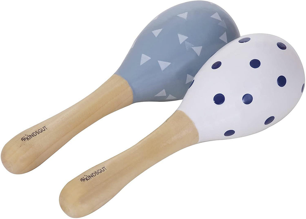 Maracas Hochet En Bois Pour Bebe Jeu D Eveil Et Percussion Points Et Triangles Mothersandchilds