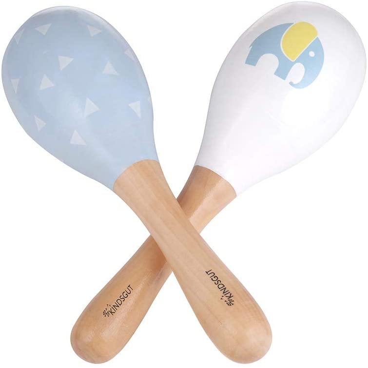 Maracas Hochet En Bois Pour Bebe Jeu D Eveil Et Percussion Points Et Triangles Mothersandchilds