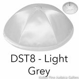 DST8 - Light Grey Kippah Bulk Kippot Deluxe Satin