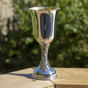 sterling silver kiddush cup filigree base