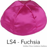 LS4 - Fuchsia Kippah Bulk Kippot Lined Satin