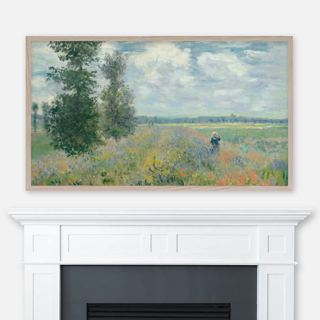 Samsung Frame TV Art Download - Claude Monet Fields Landscape Painting – Happy Cat