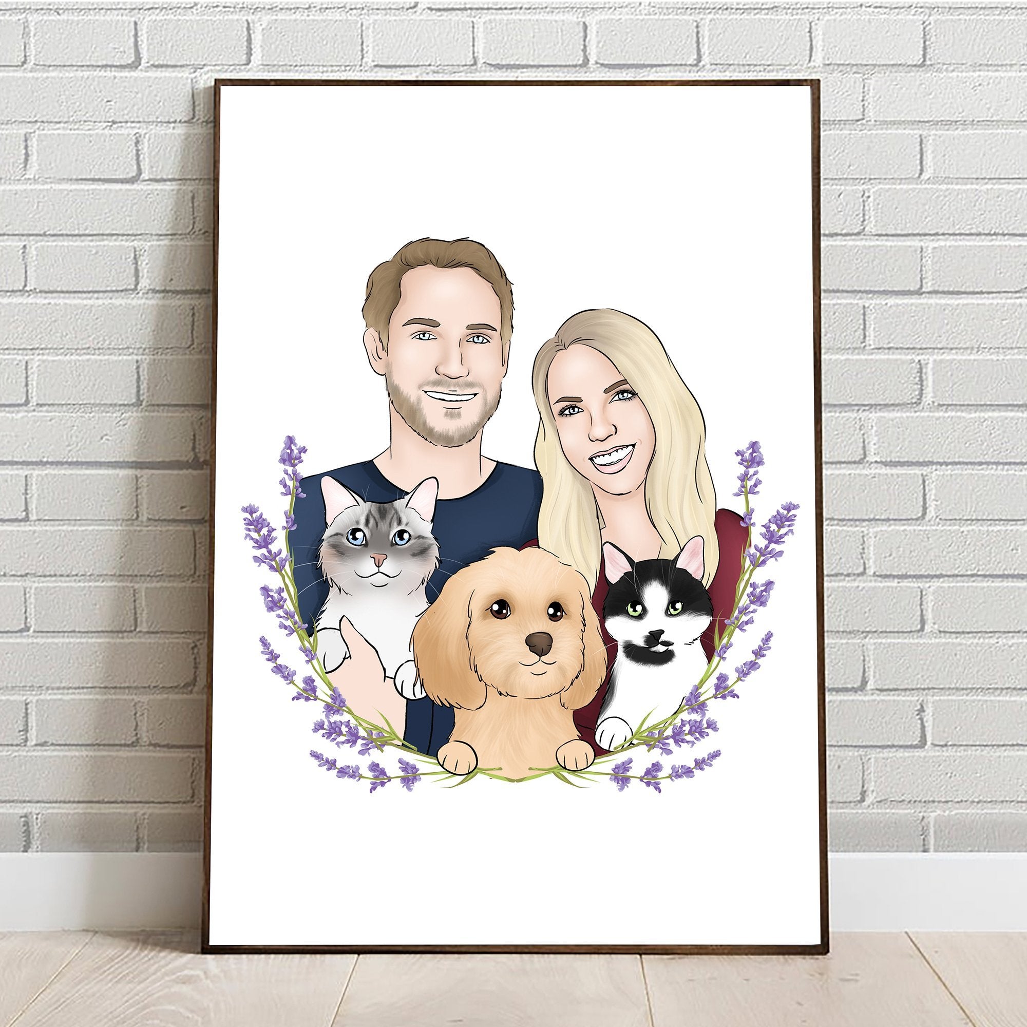 Custom Portrait Painting Custom Dog portrait Cat portrait Pet memorial ...