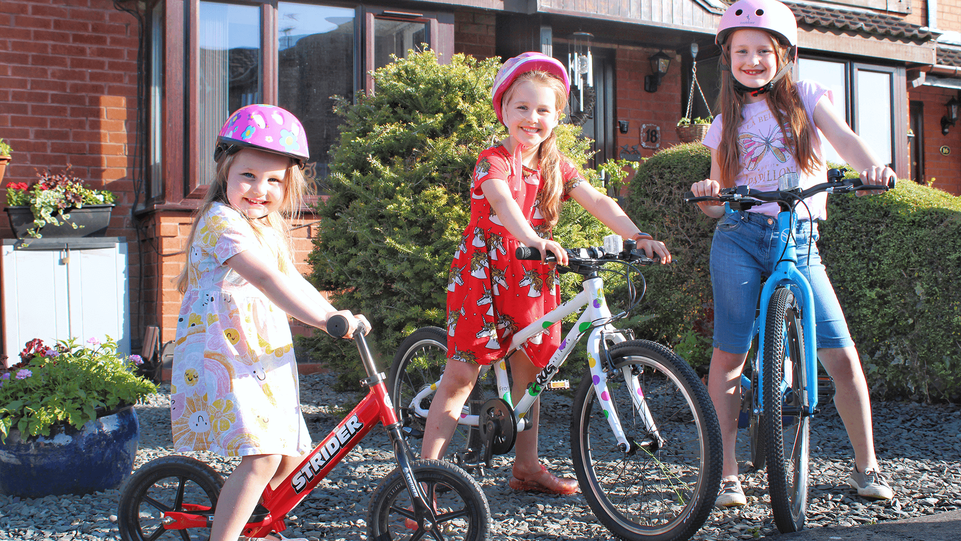 3 girls on bikes - bike club