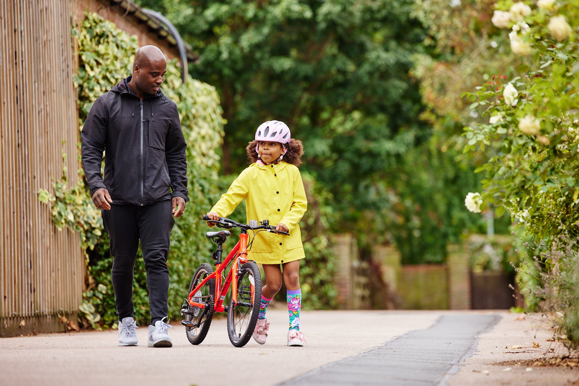 father and daughter with bike - bike club