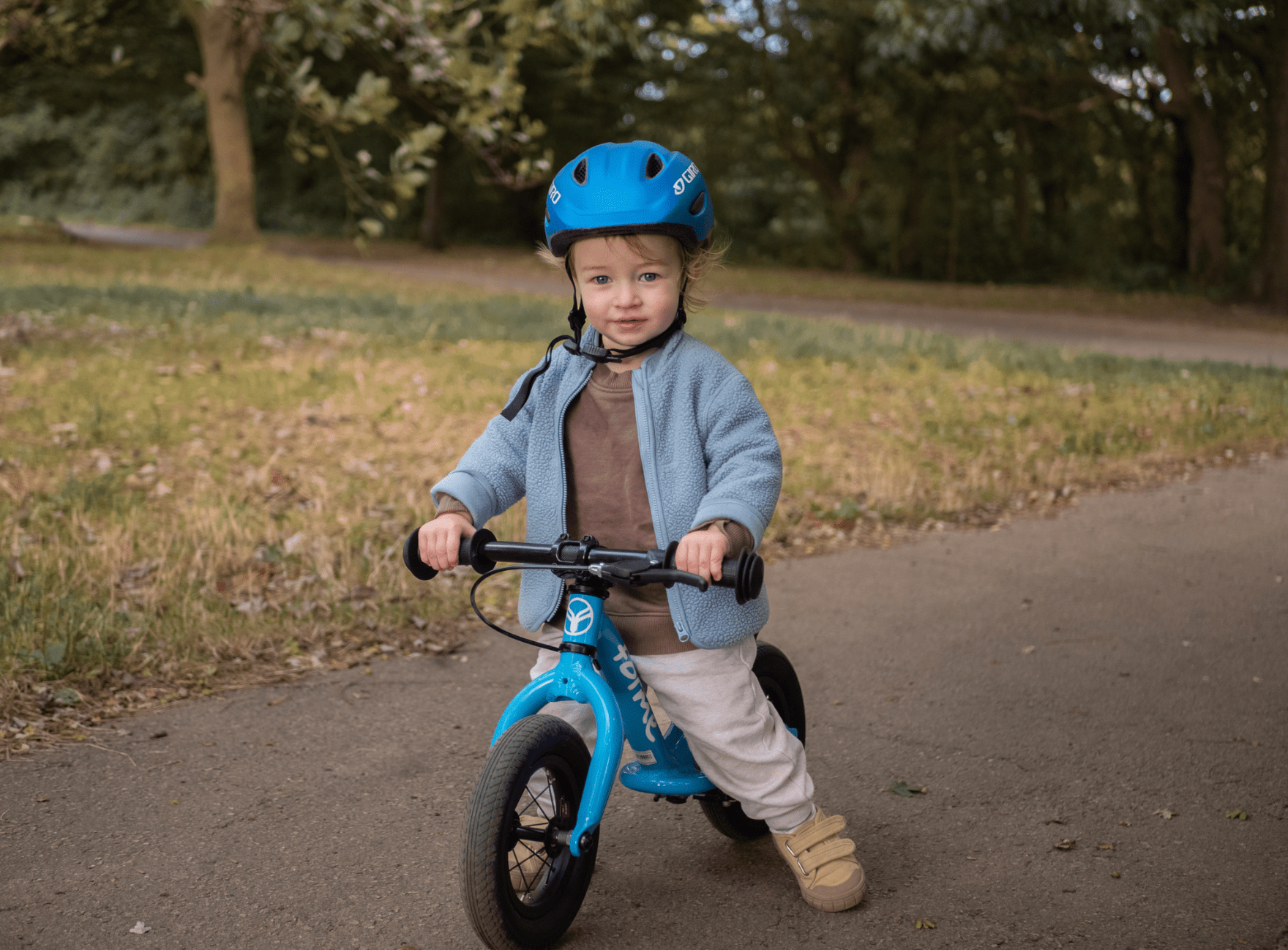 child on a Forme Litton balance bike