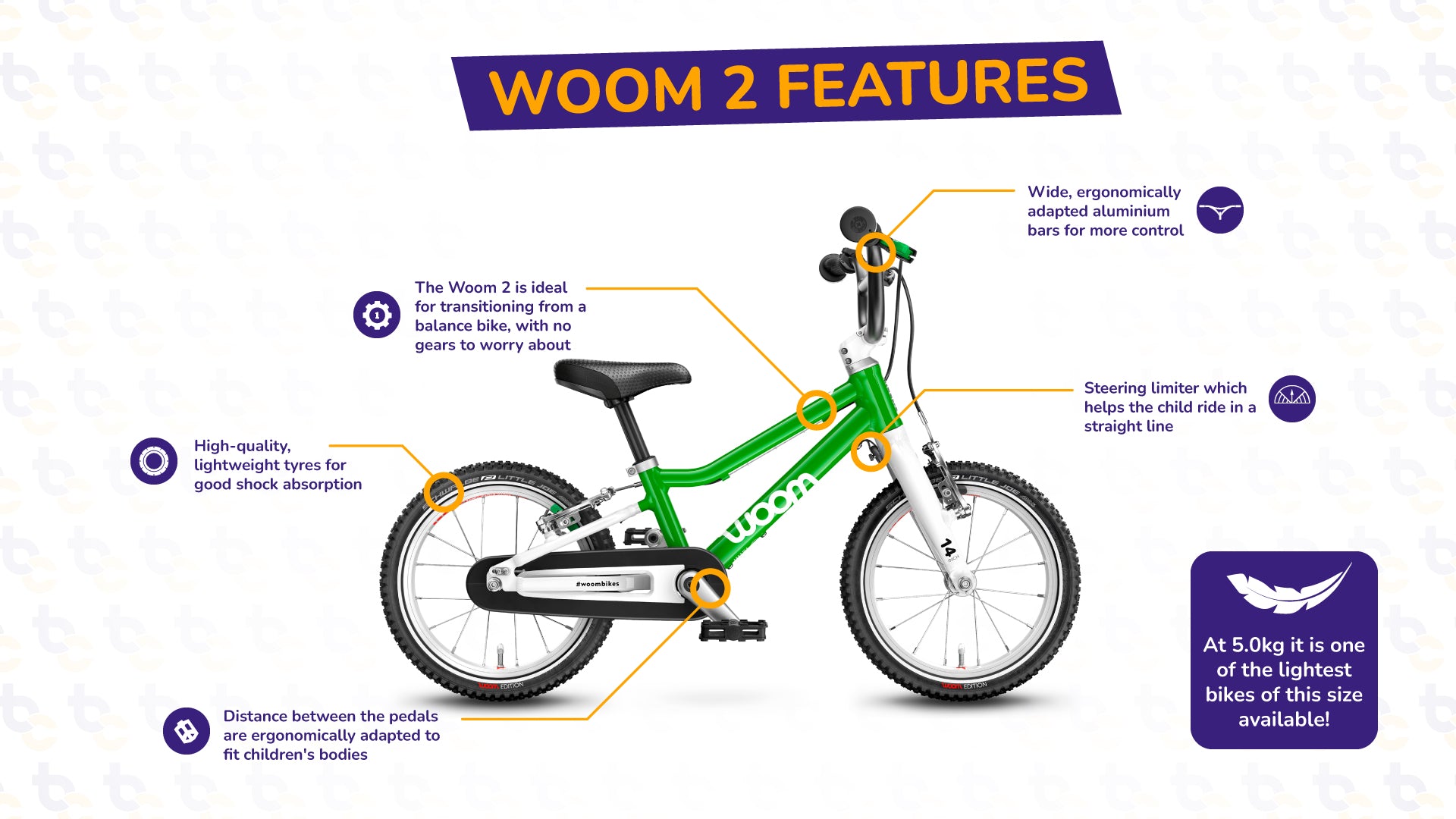 Woom 2 features