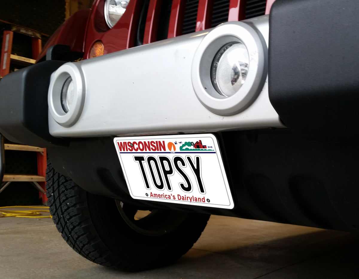 Jeep JK Front License Plate Bracket – Topsy Products