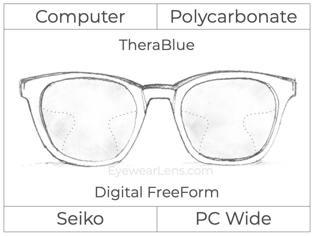 Computer Progressive - Seiko - PC Wide - Digital - Polycarbonate - Cle -  