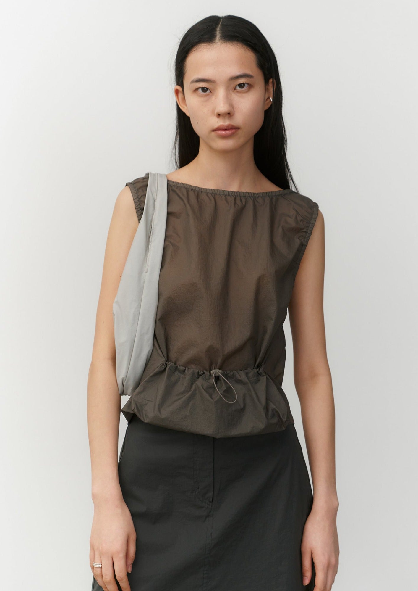 Amomento | String Square Neck Top | Brown – One of a few