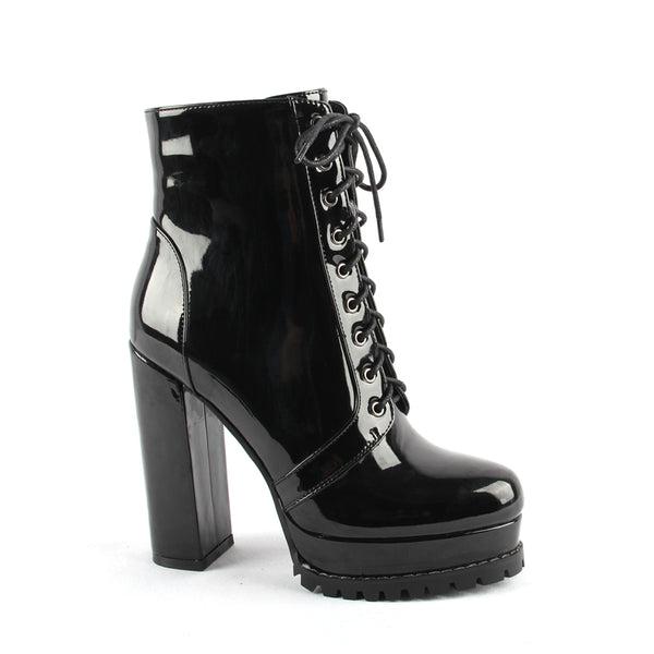 Lexi Luna Lace Up Ankle Boots – Black Heart Boutique