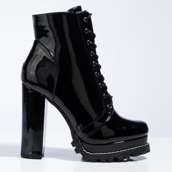 Lexi Luna Lace Up Ankle Boots – Black Heart Boutique