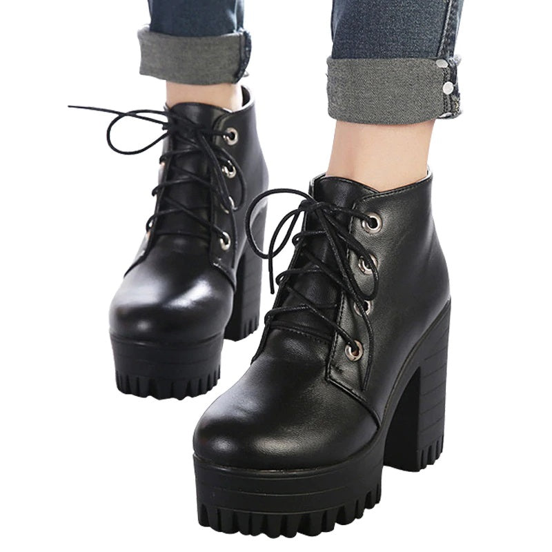 tough attitude platform booties