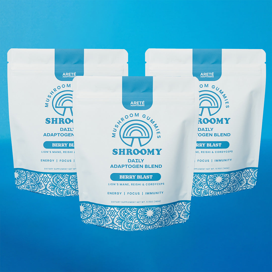 Buy 2, Get 1 Free Shroomy Adaptogen Gummies (60 Gummies Per Pack) - Areté Adaptogens product image