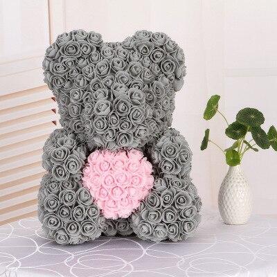 Luxury Rose Bear With Hearts