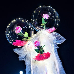 led luminous balloon rose bouquet