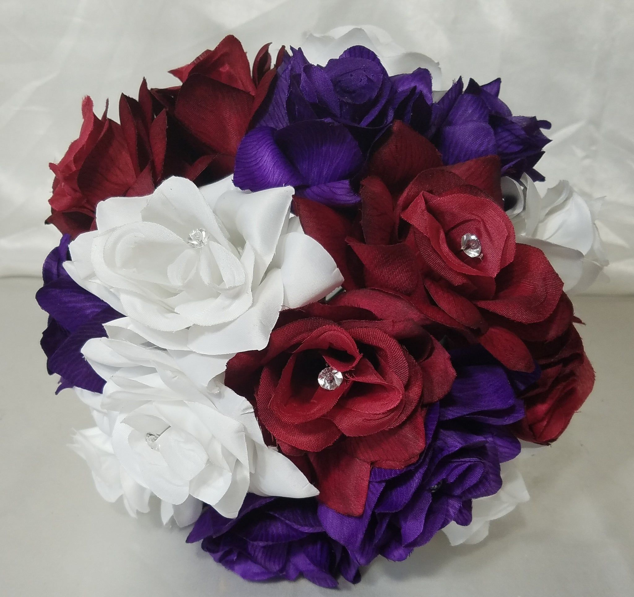 Navy Blue Silver White Rose Calla Lily Bridal Wedding Bouquet – Bridal  Wedding Bouquets