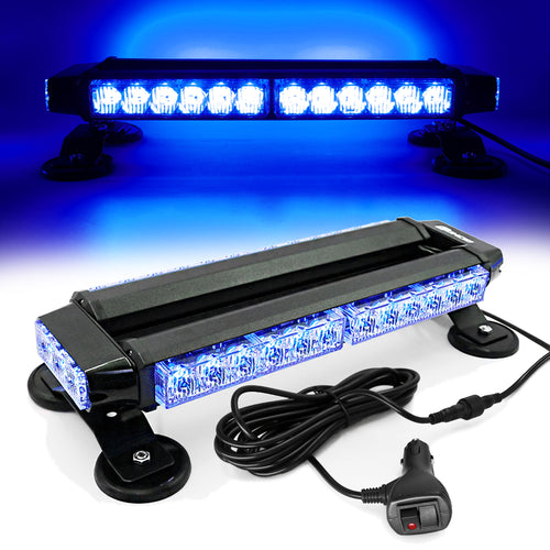 Ediors 12” Wireless Battery Strobe Light Bar, 12 LED Rechargeable Emergency  Traffic Advisor Lights Bar, Roof Warning Light with Magnetic Base and 12V