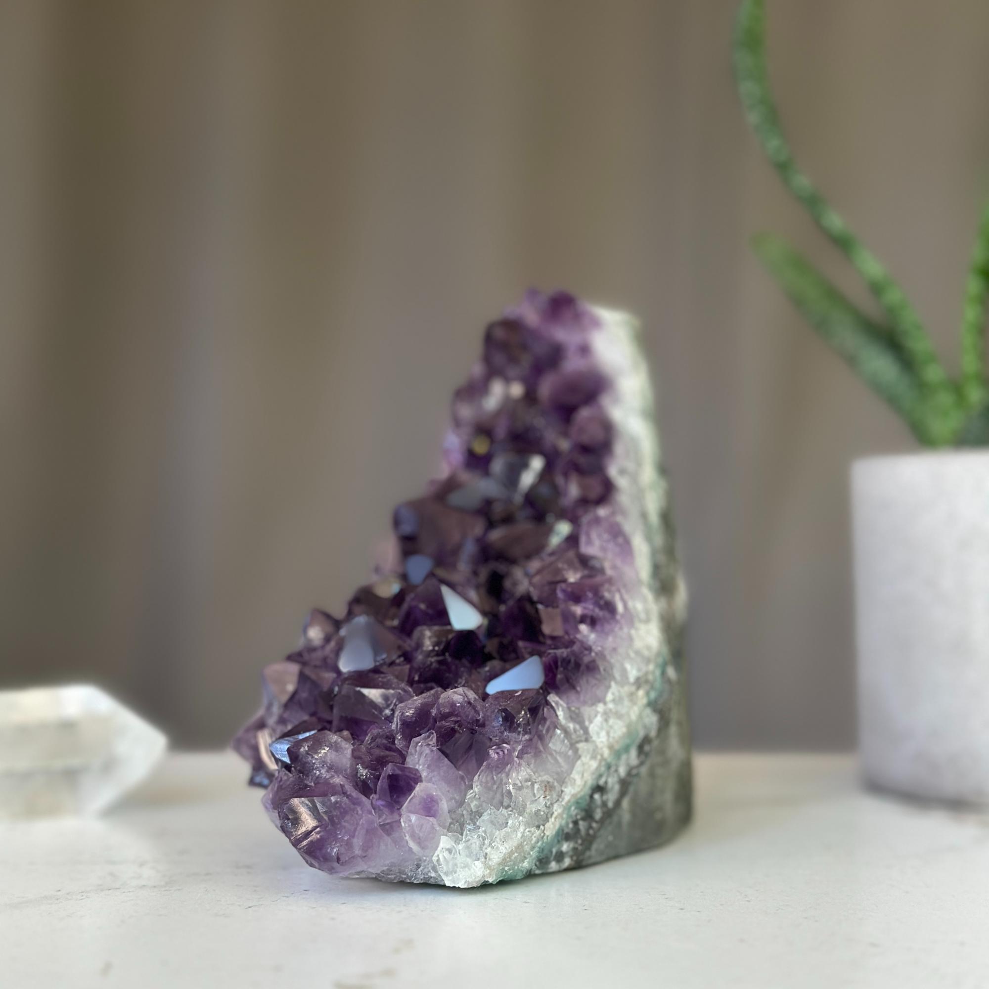 Amethyst druzy stone (2Lb. piece), extra large amethyst geode