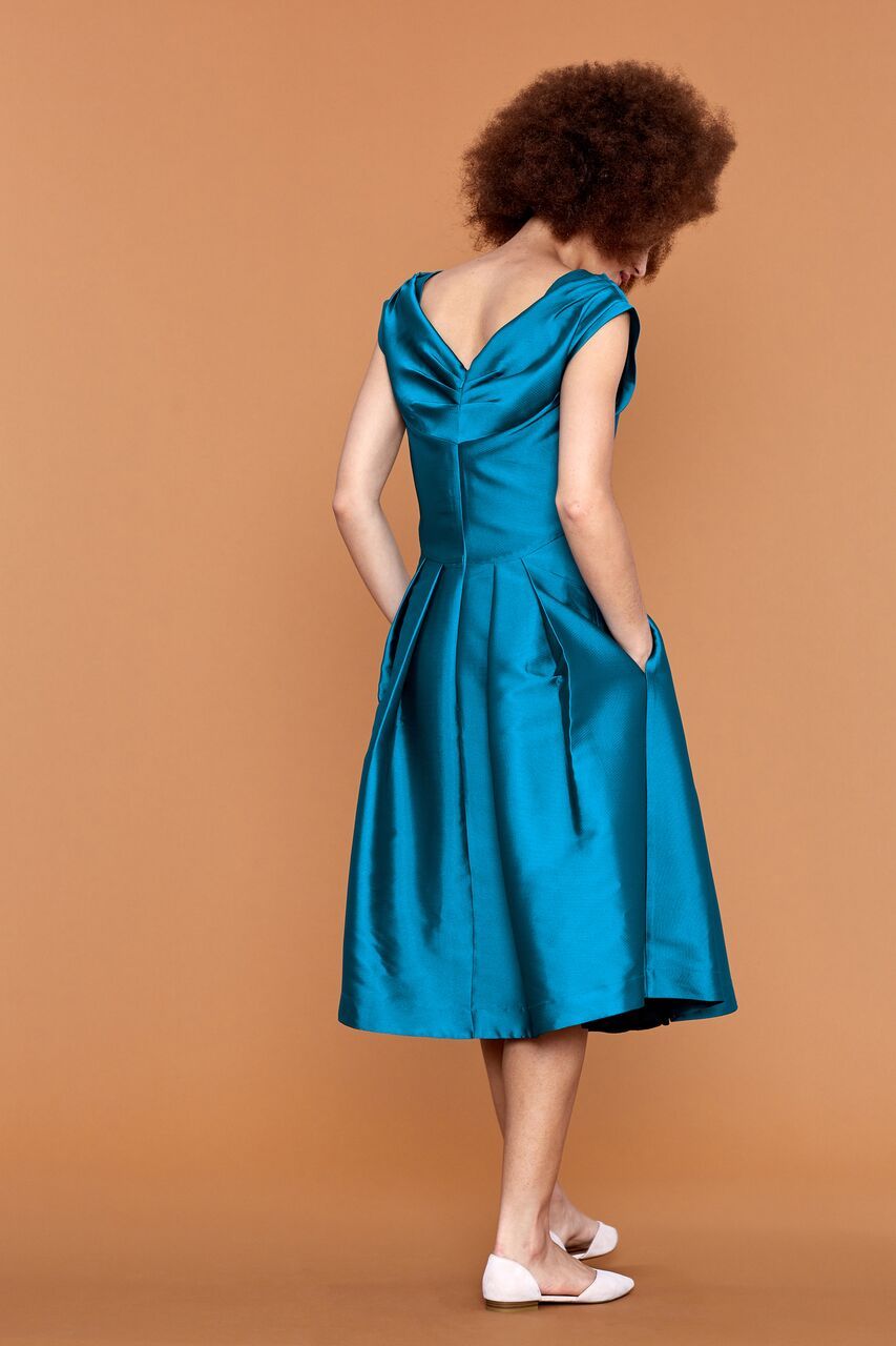 teal occasion dress