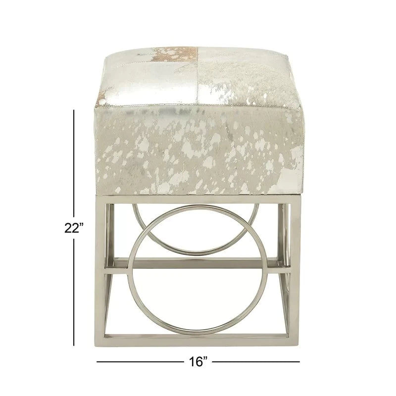 Seating Stool: 22'' Tall Stainless Steel Accent Stool