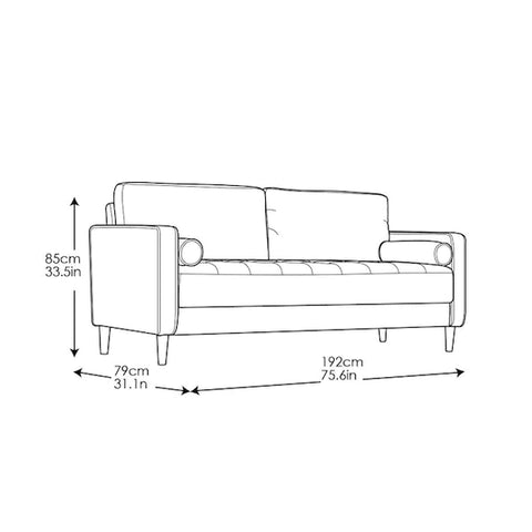 2 Seater Sofa : Loveseat Sofa