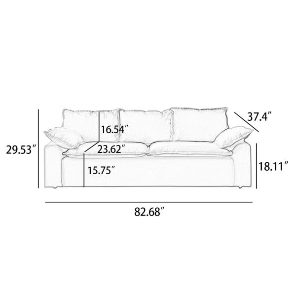 3 Seater Sofa: 86.68'' Upholstered Sofa