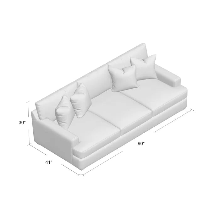 3 Seater Sofa: Emilio 90'' Upholstered Sofa