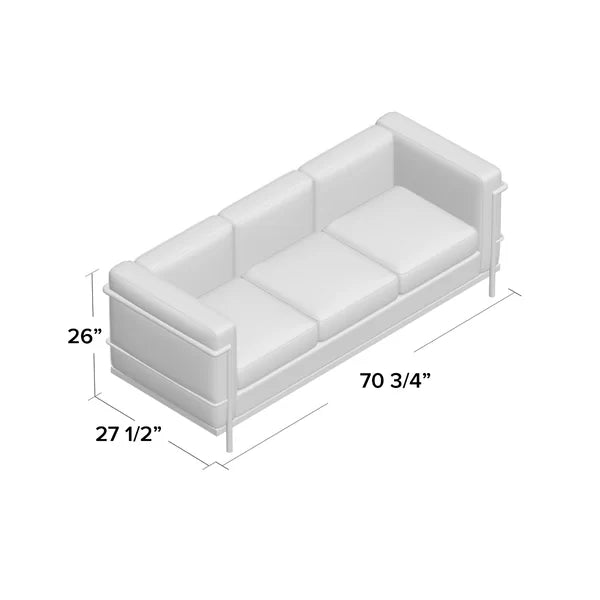 3 Seater Sofa: Fahy 70.8'' Leather Sofa