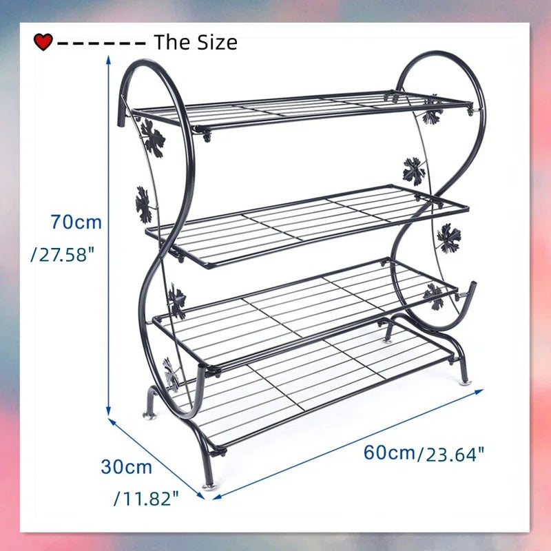 4-Tier Metal Shoe Rack