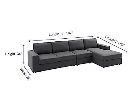 U Shape Sofa Set : 7 Seater Sofa Set Reversible Sectional Sofa