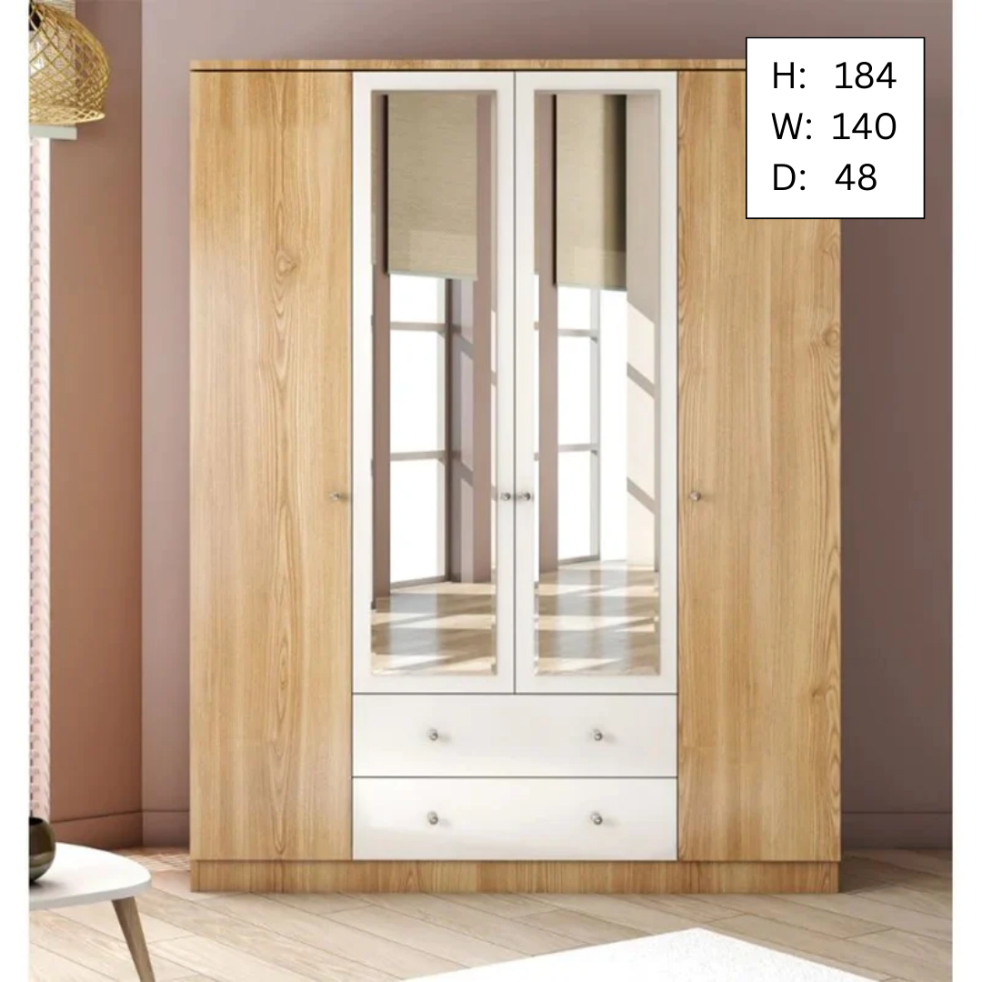 4 Door Wardrobe: 4 Door Manufactured Wood Wardrobe