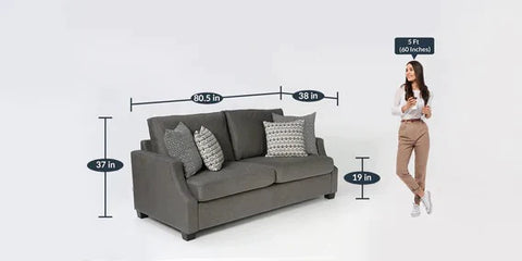 4 Seater Sofa Set : 78'' Square Arm Sofa