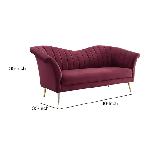 4 Seater Sofa Set: 80'' Velvet Tuxedo Arm Sofa