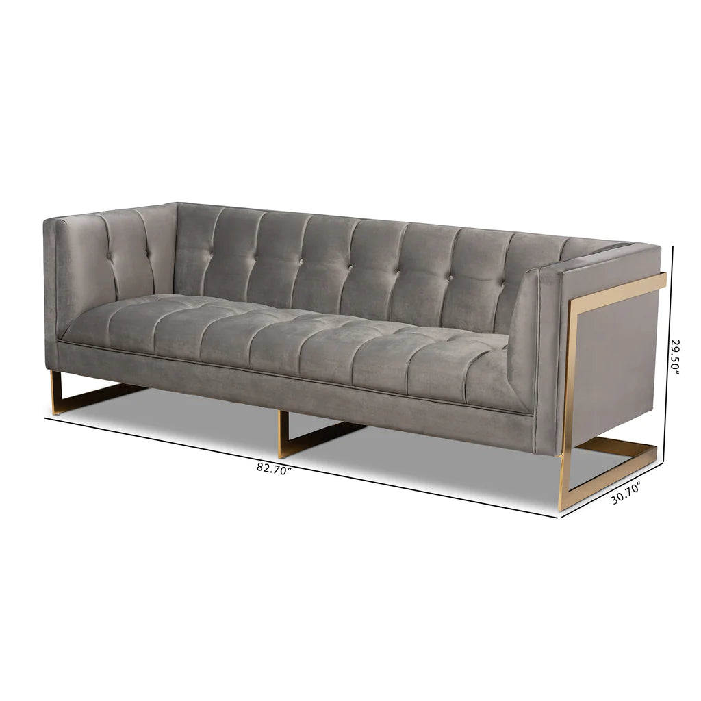 4 Seater Sofa Set: 87'' Tuxedo Arm Sofa