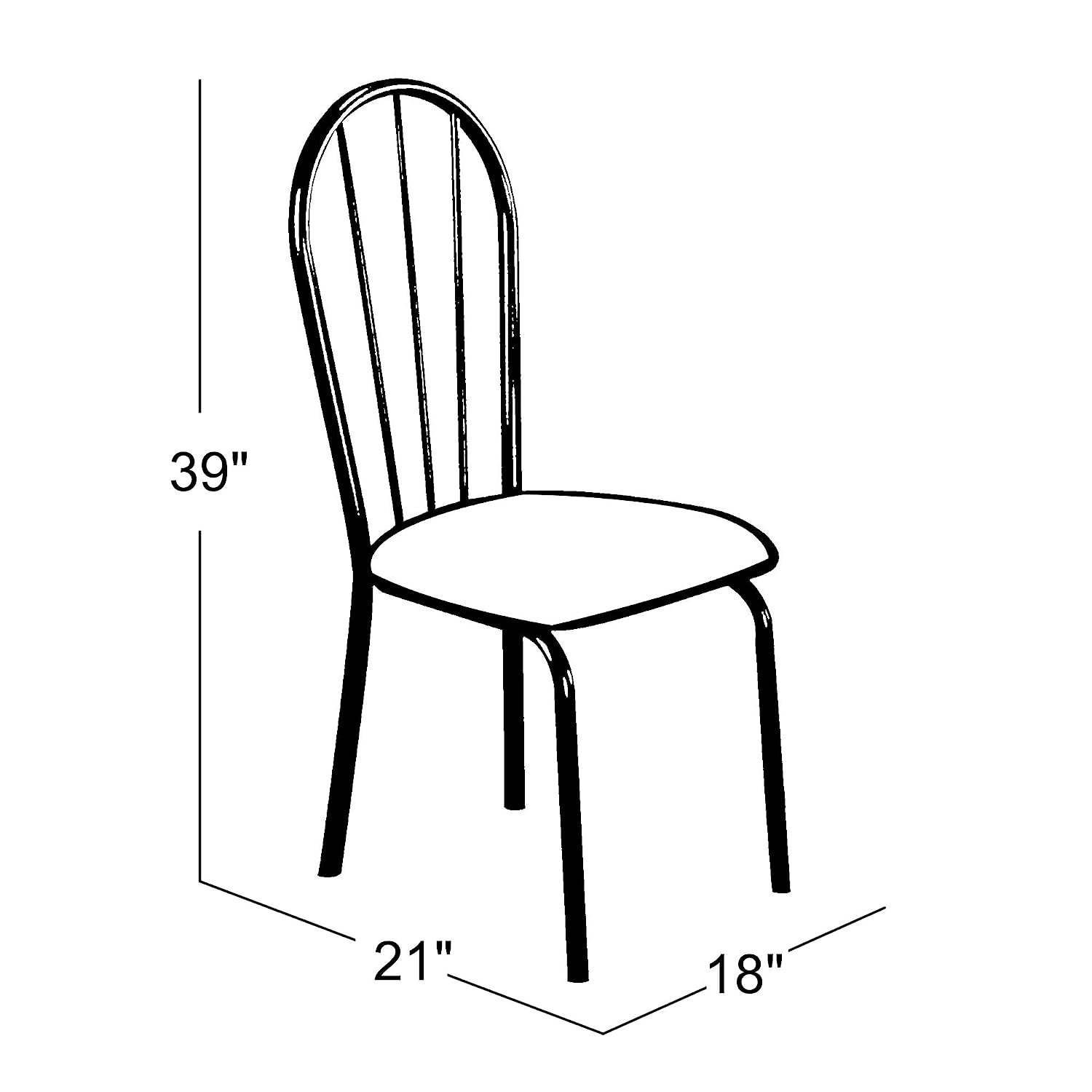 Dining Set: 3 Piece Dining Table with 2 Chairs