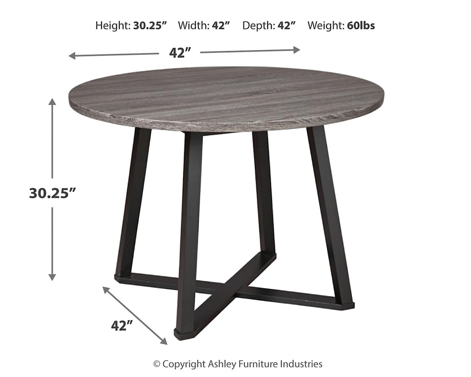 Round Dining Table: 42'' Dining Table