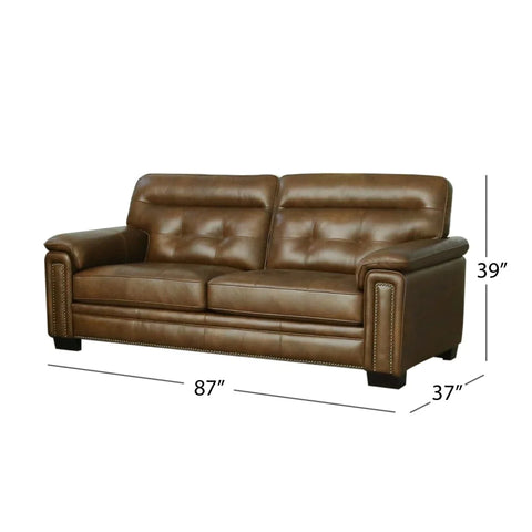6 Seater Sofa Set:- Large Corner Leather Sofa Set (Ultra Brown)- GKW ...