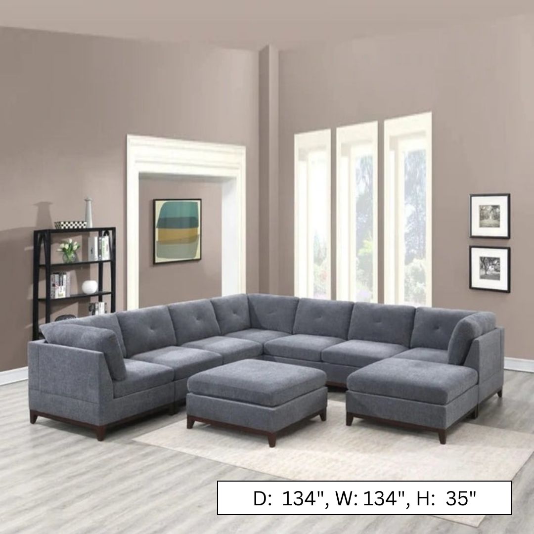 7 Seater Sofa Set: Corner Sectional Sofa Set