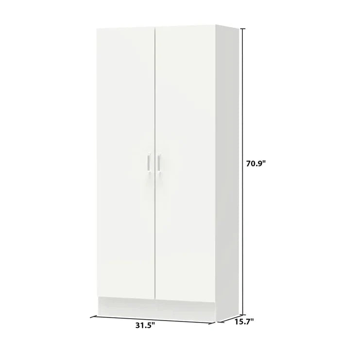 Almirah: Adjustable Interior 5 Shelves White Cupboard Almirah – GKW Retail
