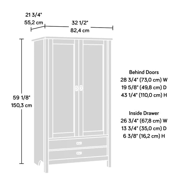 Almirah: Adjustable Interior Shelves Wardrobe, Cupboard