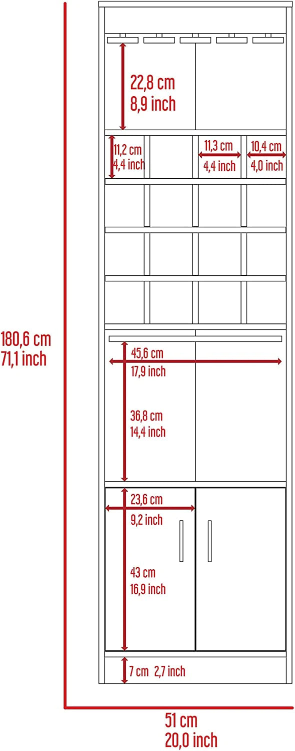 Bar Cabinet: Modern Espresso Finished Bar Cabinet